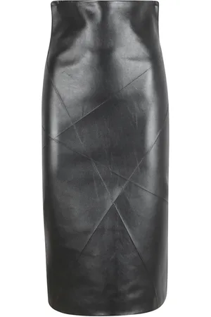 Sportmax Dames, Rokken, Zwart, Maat: S Leer