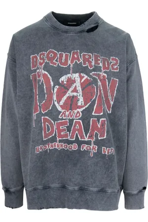Dsquared2 Heren, Sweatshirts & Hoodies, Grijs, Maat: L Katoen
