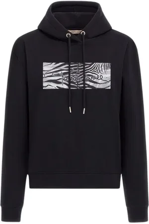 Roberto Cavalli Heren, Sweatshirts & Hoodies, Zwart, Maat: L Katoen