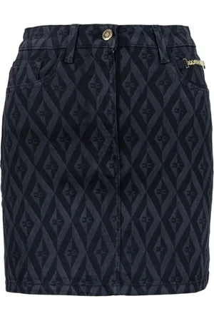 Elisabetta Franchi Dames, Rokken, Zwart, Maat: S Denim