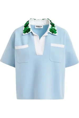 Essentiel Antwerp Dames, Tops, Blauw, Maat: S Viscose