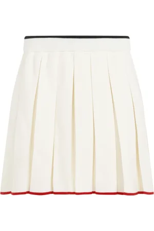 Thom Browne Dames, Rokken, Wit, Maat: XS Wol