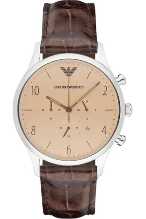 Emporio Armani Heren, Accessoires, Grijs, Maat: ONE Size Leer