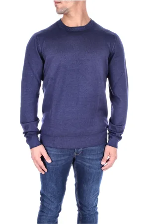 FAY Heren, Sweatshirts & Hoodies, Blauw, Maat: 4XL Wol