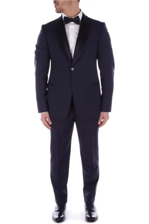 Emporio Armani Heren, Pakken, Blauw, Maat: XL Mohair