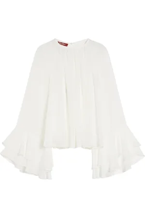 Max Mara Dames, Blouses & Shirts, Wit, Maat: XS Zijde