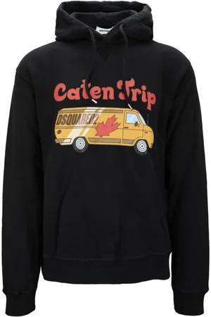 Dsquared2 Heren, Sweatshirts & Hoodies, Zwart, Maat: S Katoen
