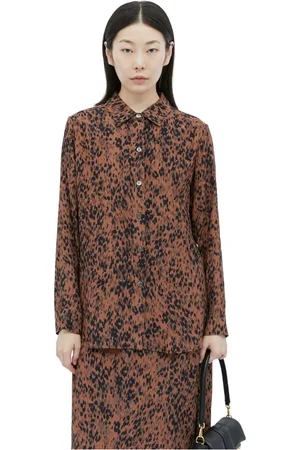 A.P.C. Dames, Blouses & Shirts, Bruin, Maat: S Viscose