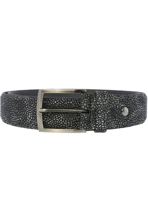 Floris van Bommel Heren, Accessoires, Grijs, Maat: 115 CM Leer