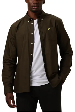 Lyle & Scott Heren, Overhemden, Groen, Maat: S Katoen