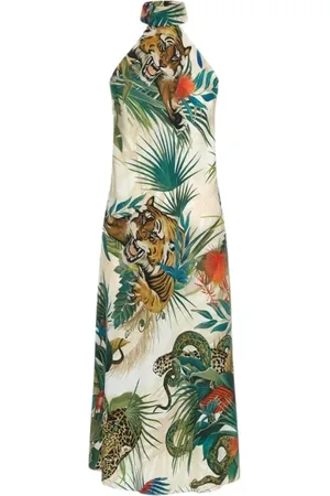 Roberto Cavalli Dames, Jurken, Veelkleurig, Maat: 2XS Zijde