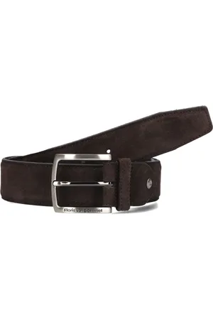 Floris van Bommel Heren, Accessoires, Bruin, Maat: 115 CM Leer