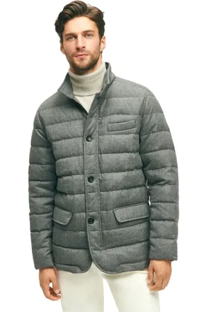 Brooks Brothers Heren, Jassen, Grijs, Maat: M Wol