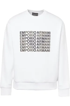 Emporio Armani Heren, Sweatshirts & Hoodies, Wit, Maat: L Katoen