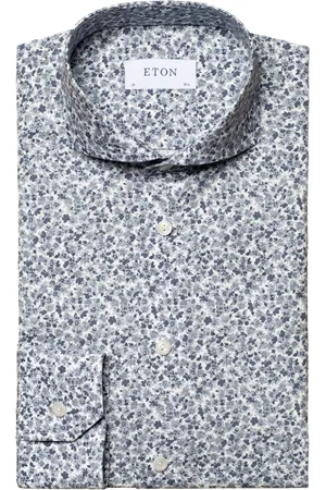 Eton Heren, Overhemden, Blauw, Maat: 2XL Katoen