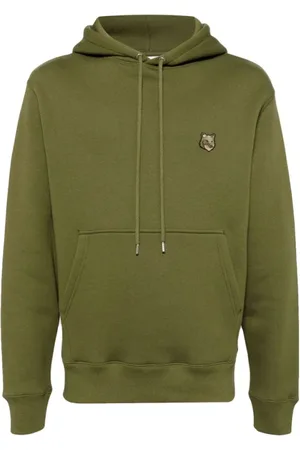 Maison Kitsuné Heren, Sweatshirts & Hoodies, Groen, Maat: M Katoen