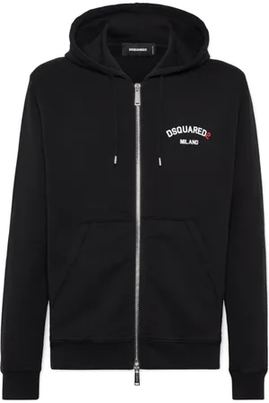 Dsquared2 Heren, Sweatshirts & Hoodies, Zwart, Maat: M Katoen