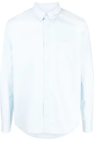 A.P.C. Heren, Overhemden, Blauw, Maat: L Katoen
