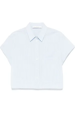 TELA Dames, Blouses & Shirts, Blauw, Maat: M