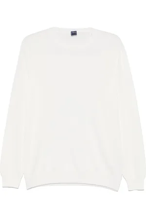 FEDELI Heren, Truien, Wit, Maat: 2XL Katoen