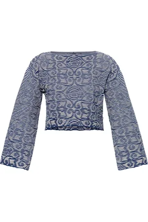 Emporio Armani Dames, Blouses & Shirts, Blauw, Maat: XS Katoen