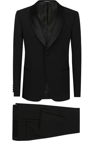 Emporio Armani Heren, Pakken, Zwart, Maat: 2XL Wol