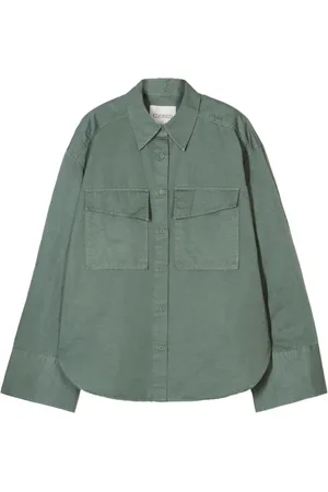 Closed Dames, Blouses & Shirts, Groen, Maat: S Katoen
