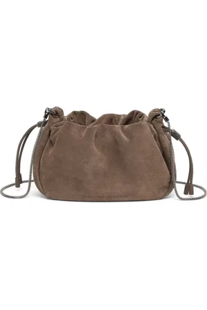 Brunello Cucinelli Dames, Tassen, Bruin, Maat: ONE Size Leer