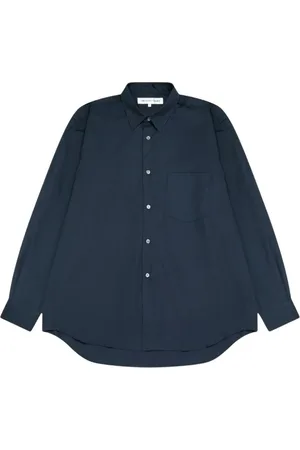 Comme des Garçons Heren, Overhemden, Blauw, Maat: M Katoen