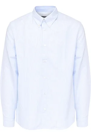 A.P.C. Heren, Overhemden, Blauw, Maat: XL Katoen