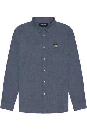 Lyle & Scott Heren, Overhemden, Blauw, Maat: S Katoen