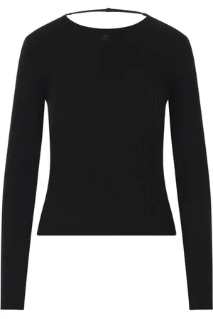 Courrèges Dames, Truien, Zwart, Maat: S Katoen