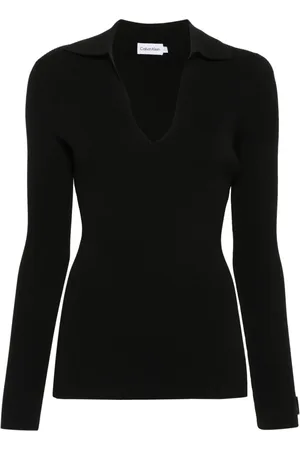 Calvin Klein Dames, Truien, Zwart, Maat: S Nylon