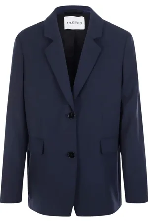 Closed Dames, Jassen, Blauw, Maat: XS Wol