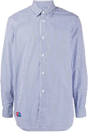 Comme des Garçons Heren, Overhemden, Blauw, Maat: XL Katoen