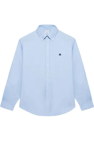 Brooks Brothers Heren, Overhemden, Blauw, Maat: 2XL Katoen