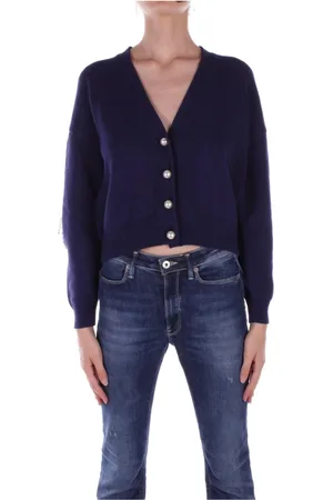 Liu Jo Dames, Truien, Blauw, Maat: XS Katoen