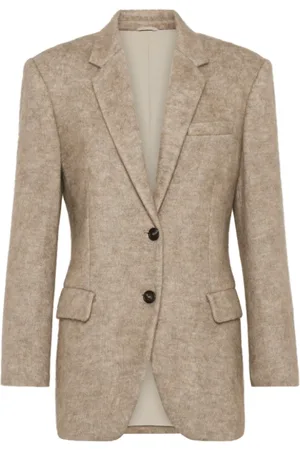 Brunello Cucinelli Dames, Jassen, Bruin, Maat: S Wol