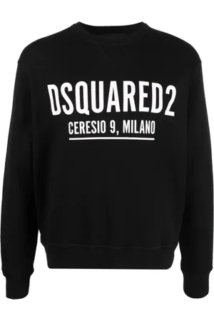 Dsquared2 Heren, Sweatshirts & Hoodies, Zwart, Maat: 2XL Katoen