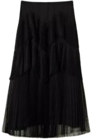 Twin-Set Dames, Rokken, Zwart, Maat: M Satijn