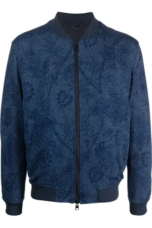 Etro Heren, Jassen, Blauw, Maat: 2XL Katoen