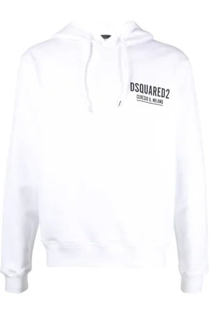 Dsquared2 Heren, Sweatshirts & Hoodies, Wit, Maat: L Katoen
