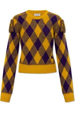 Burberry Dames, Truien, Geel, Maat: M Wol