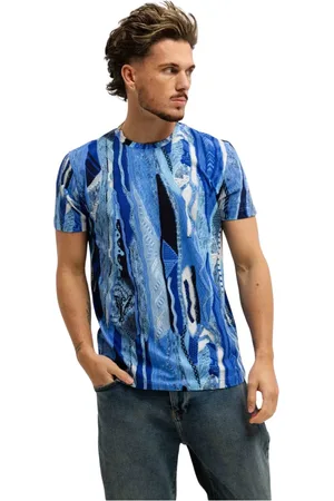 Carlo Colucci Heren, Tops, Blauw, Maat: S Katoen