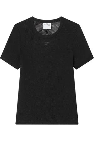 Courrèges Dames, Tops, Zwart, Maat: S Katoen