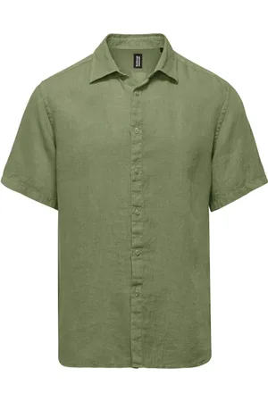 Bomboogie Heren, Overhemden, Groen, Maat: 3XL Linnen
