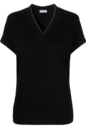 Brunello Cucinelli Dames, Tops, Zwart, Maat: XS Katoen
