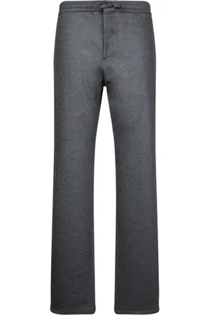 CANALI Heren, Broeken, Grijs, Maat: M Flanel