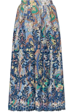 Etro Dames, Rokken, Blauw, Maat: XS Katoen