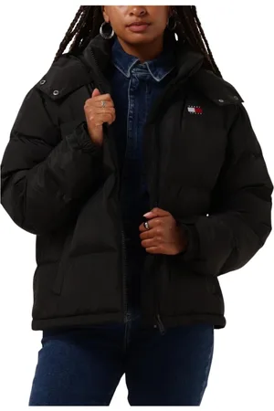 Tommy Hilfiger Dames, Jassen, Zwart, Maat: XL Zijde